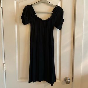 Off-the-shoulder Topshop Black mini dress